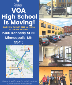 VOA High School moving flyer 5-2022