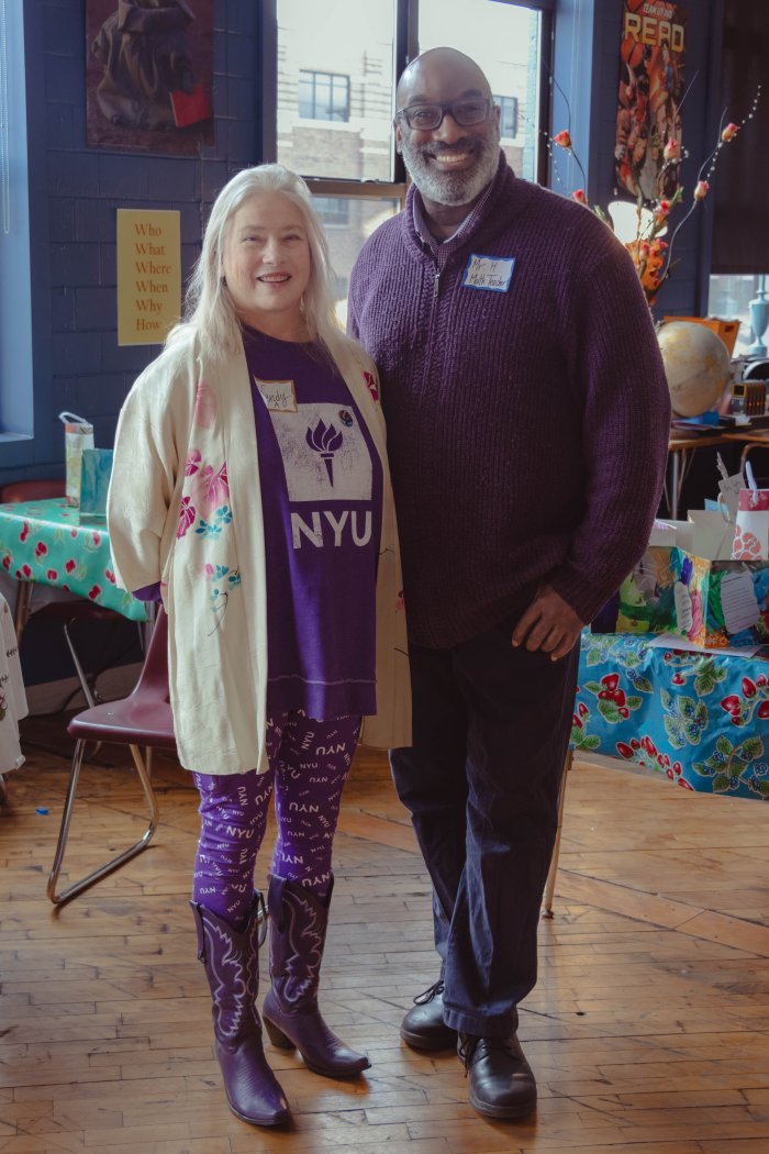 two VOA HS teachers stand together and smile