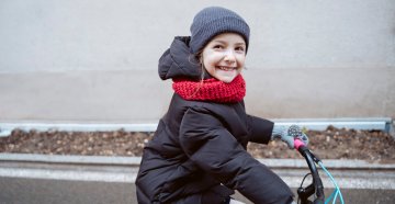 Abigail on bike